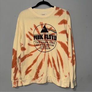 Pink Floyd Yellow and Orange Tie-Dye‎ Sweatshirt